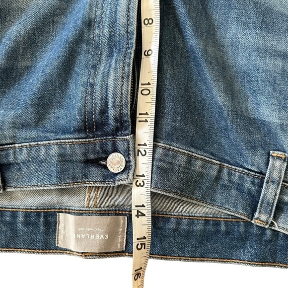 Everlane The Curvy Cheeky Jean Size 35 Women's High Rise Straight Leg Raw Hem - Picture 14 of 16